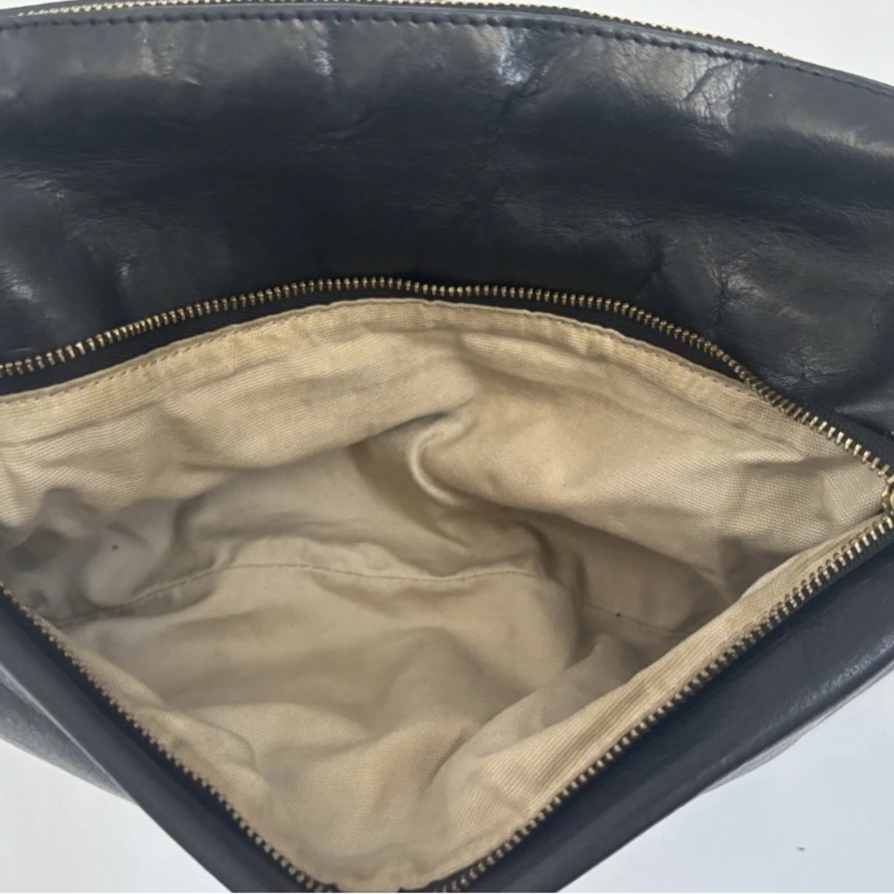 Tory Burch Handbag Purse Black Leather ShoulderBag Clutch - Picture 8 of 11